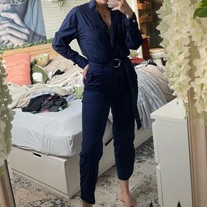Michael Kors navy boiler suit utility jumpsuit